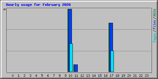Hourly usage for February 2026