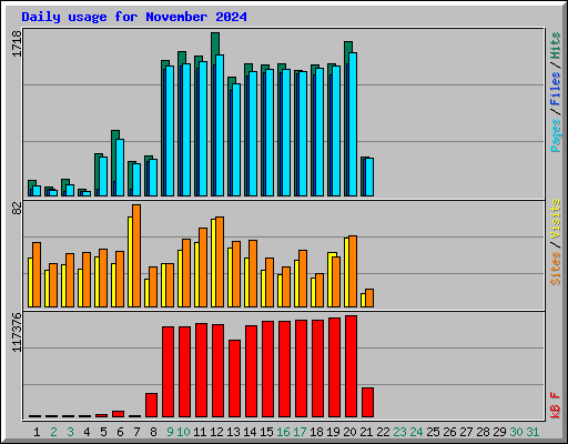 Daily usage for November 2024