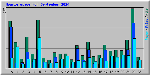 Hourly usage for September 2024