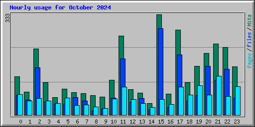 Hourly usage for October 2024