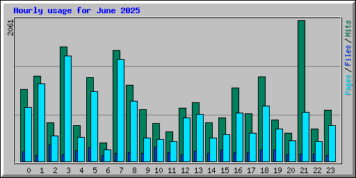 Hourly usage for June 2025