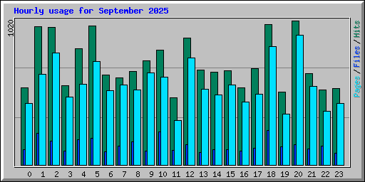 Hourly usage for September 2025