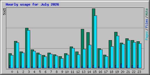 Hourly usage for July 2026