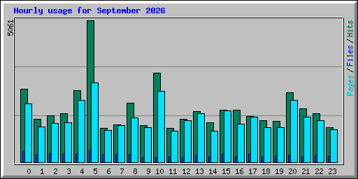 Hourly usage for September 2026