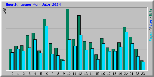 Hourly usage for July 2024