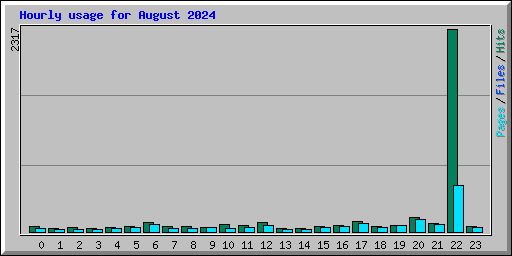 Hourly usage for August 2024