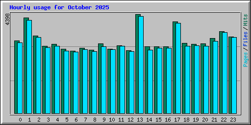 Hourly usage for October 2025