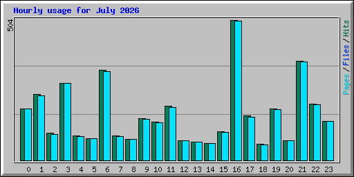 Hourly usage for July 2026